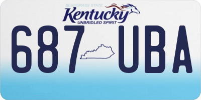 KY license plate 687UBA