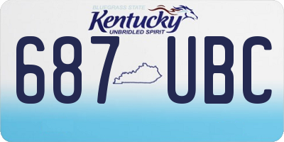 KY license plate 687UBC