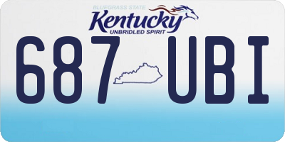 KY license plate 687UBI