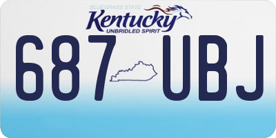KY license plate 687UBJ