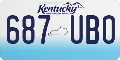 KY license plate 687UBO