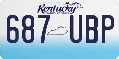KY license plate 687UBP