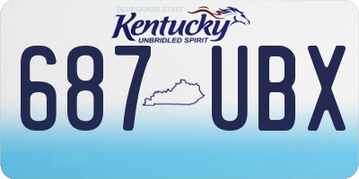 KY license plate 687UBX