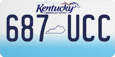 KY license plate 687UCC