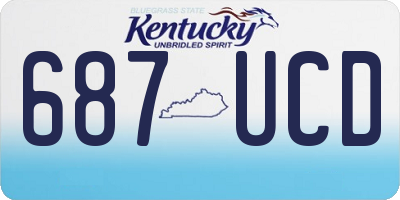KY license plate 687UCD