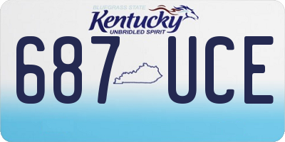 KY license plate 687UCE