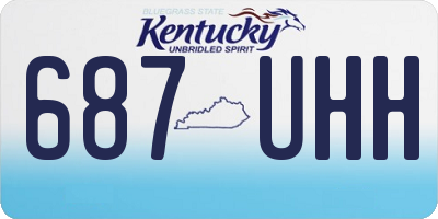 KY license plate 687UHH