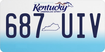 KY license plate 687UIV