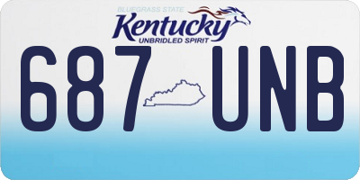 KY license plate 687UNB