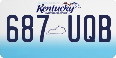 KY license plate 687UQB