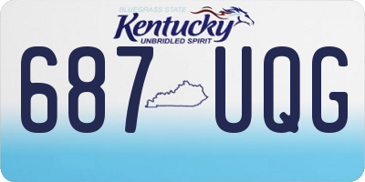 KY license plate 687UQG
