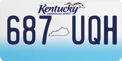 KY license plate 687UQH