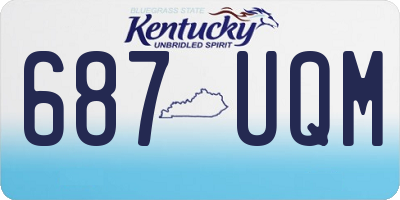 KY license plate 687UQM