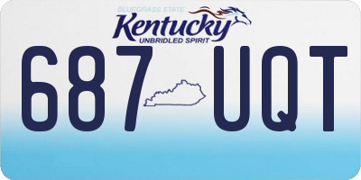 KY license plate 687UQT