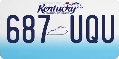KY license plate 687UQU