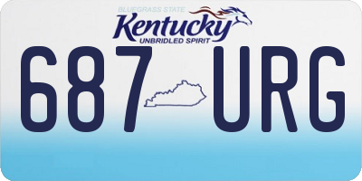 KY license plate 687URG