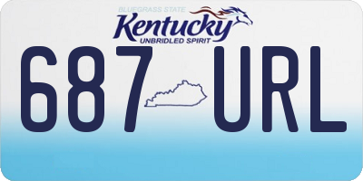 KY license plate 687URL