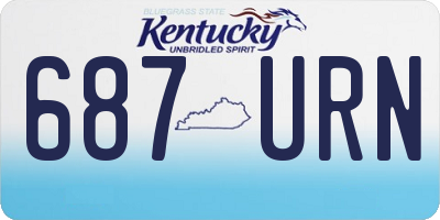 KY license plate 687URN
