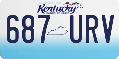 KY license plate 687URV
