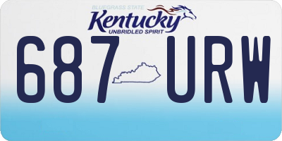 KY license plate 687URW