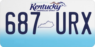 KY license plate 687URX