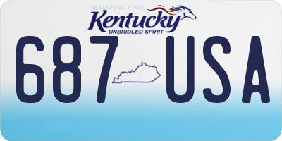 KY license plate 687USA