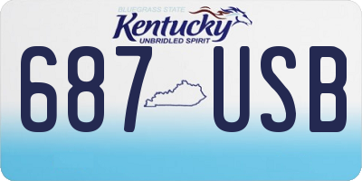 KY license plate 687USB