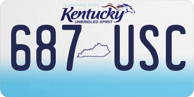 KY license plate 687USC