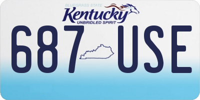 KY license plate 687USE