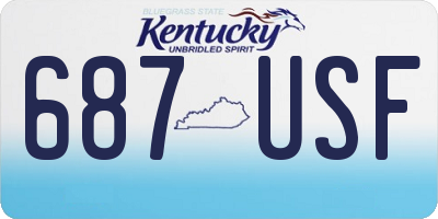 KY license plate 687USF