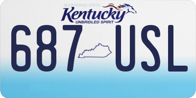 KY license plate 687USL