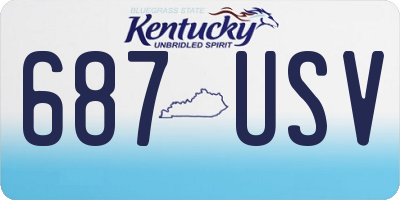 KY license plate 687USV