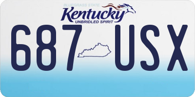 KY license plate 687USX