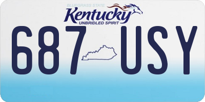 KY license plate 687USY