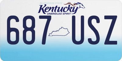 KY license plate 687USZ