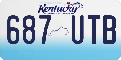 KY license plate 687UTB