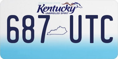 KY license plate 687UTC