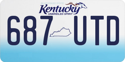 KY license plate 687UTD