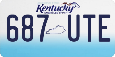 KY license plate 687UTE