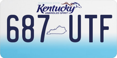KY license plate 687UTF