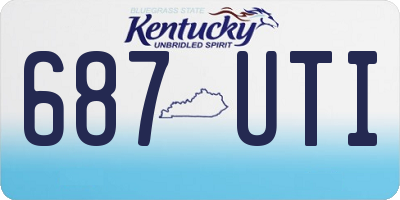 KY license plate 687UTI