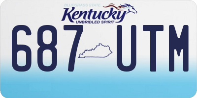 KY license plate 687UTM