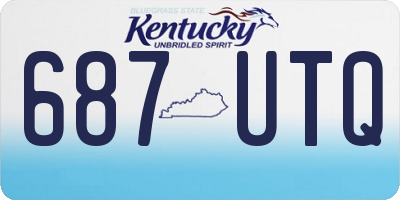 KY license plate 687UTQ