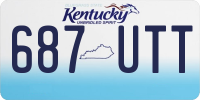 KY license plate 687UTT