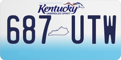 KY license plate 687UTW