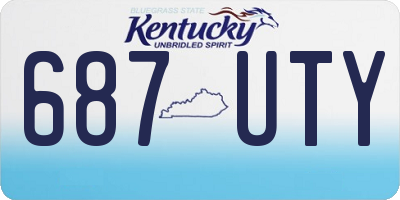 KY license plate 687UTY