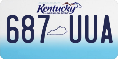 KY license plate 687UUA