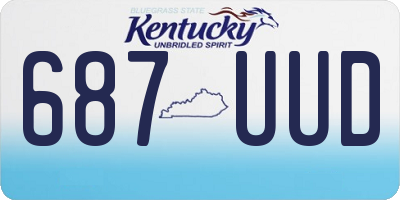 KY license plate 687UUD