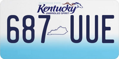 KY license plate 687UUE