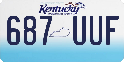 KY license plate 687UUF